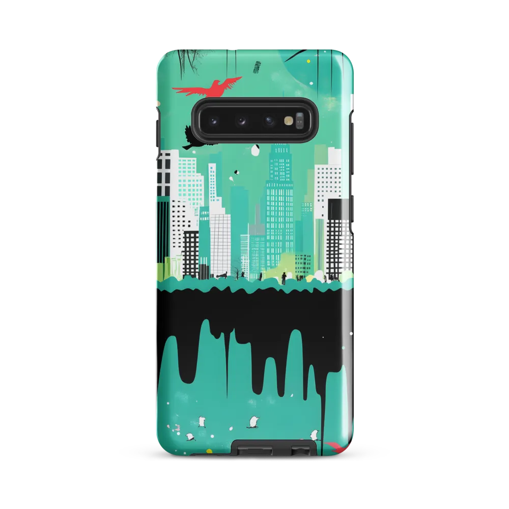 Urban Symphony: A Teal Tale | Phone Case |  S10 Plus | Tough Case | Glossy