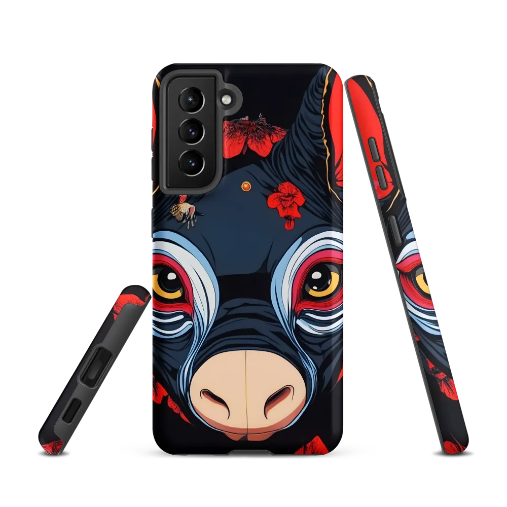 Mystical Bull with Floral Motifs