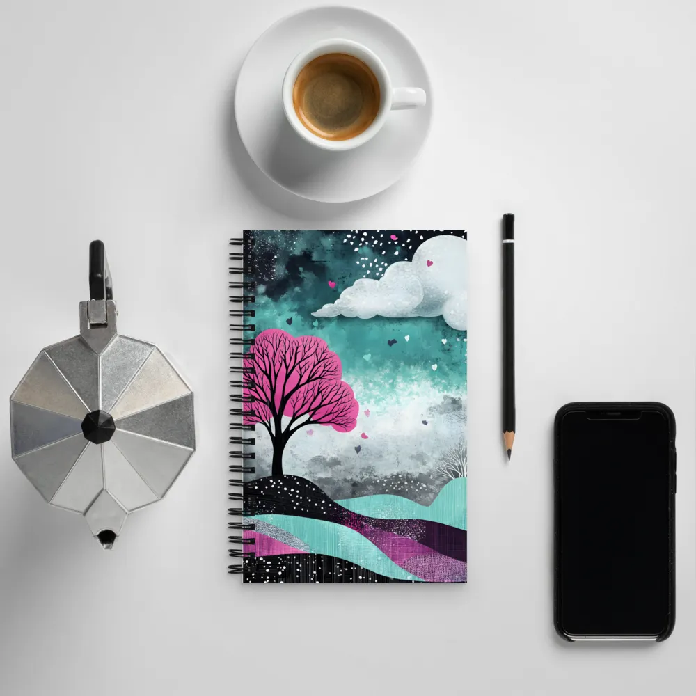 Whimsical Landscape of Love | Spiral Notebook