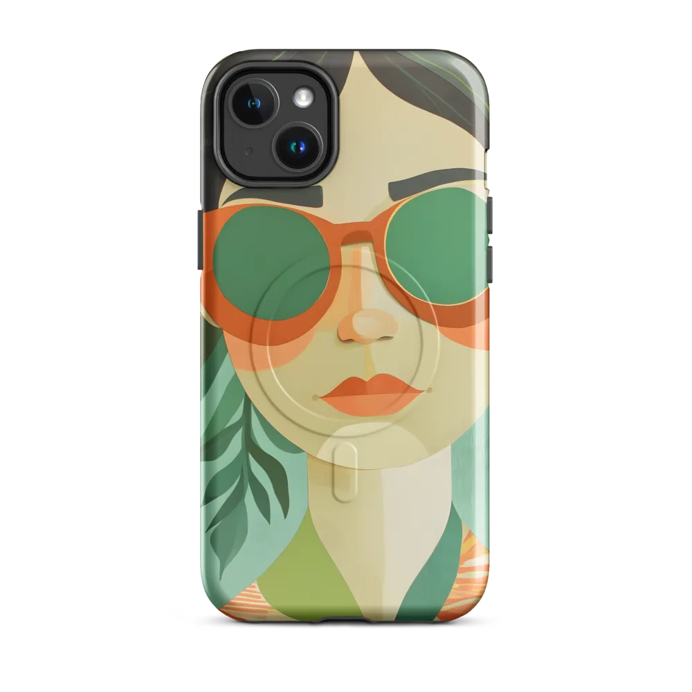 Bold Serenity: A Modern Portrait | Phone Case |  14 Plus | MagSafe® Tough Case | Glossy
