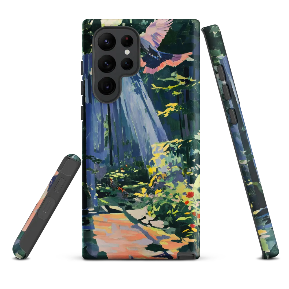 Flight of Light: A Serene Forest | Phone Case |  S22 Ultra | Tough Case | Matte