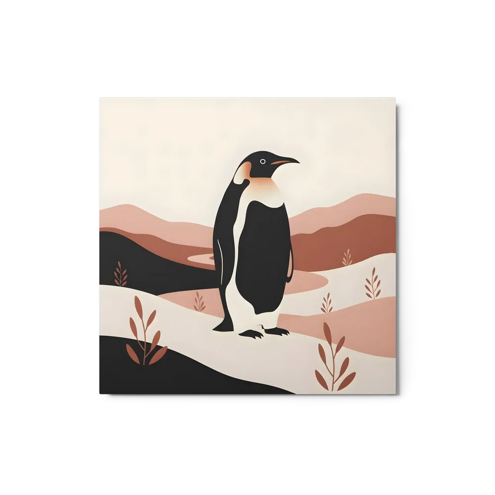 Terracotta Penguin 
 Metal Print | 12″x 12″