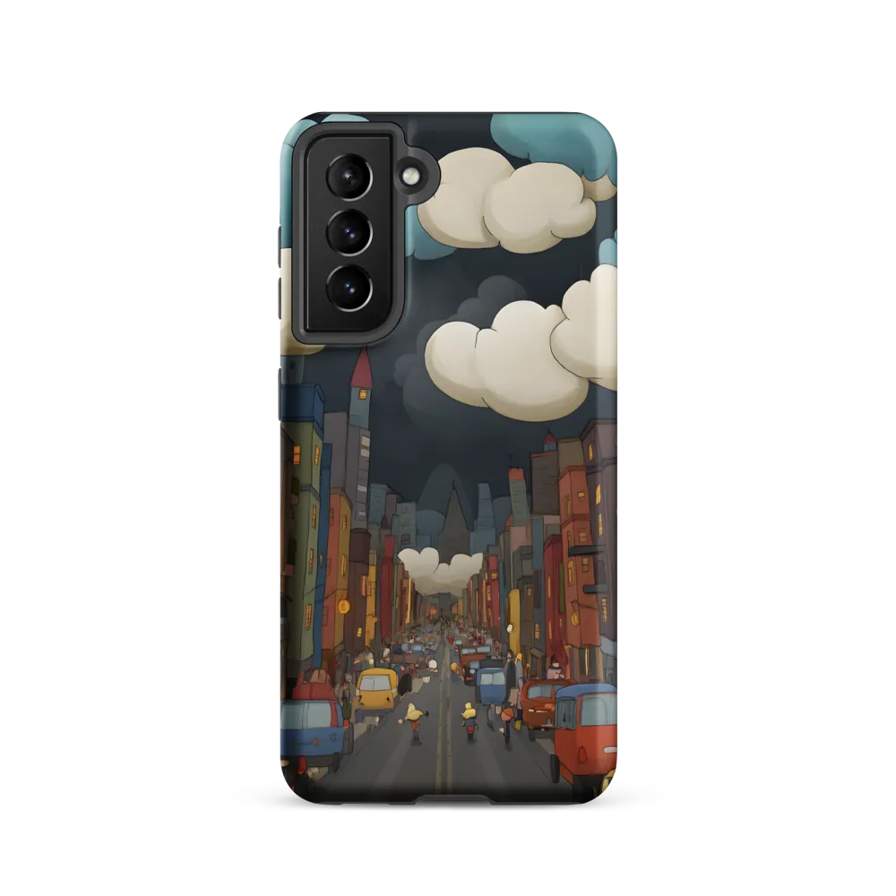 Urban Symphony: A City Awakens at Dusk | Phone Case |  S21 | Tough Case | Matte
