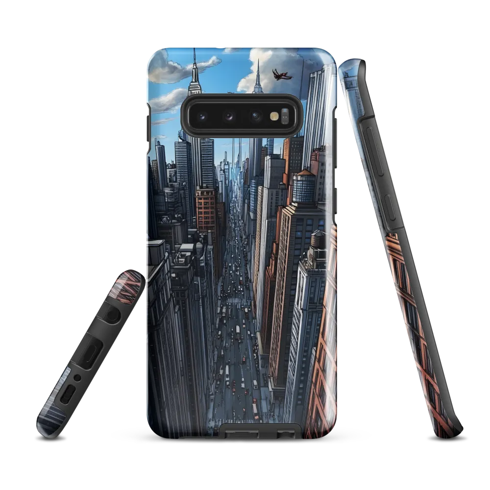 Skyline Symphony: A City in Motion | Phone Case |  S10 Plus | Tough Case | Glossy