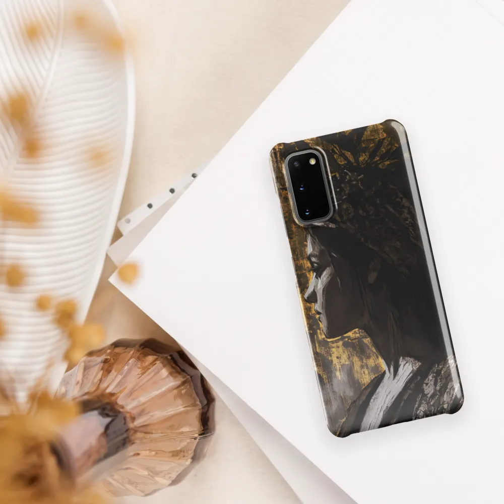 Golden Elegance: A Modern Profile Portrait
