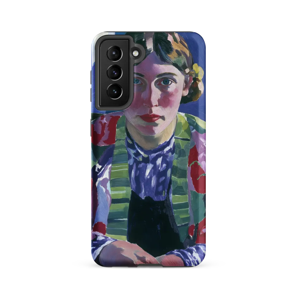 Vibrant Gaze: A Modernist Portrait