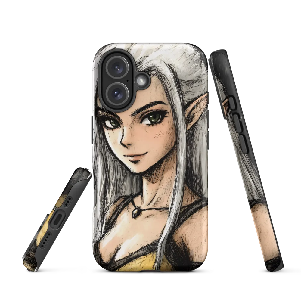 Ethereal Elegance: The Elf's Portrait | Phone Case