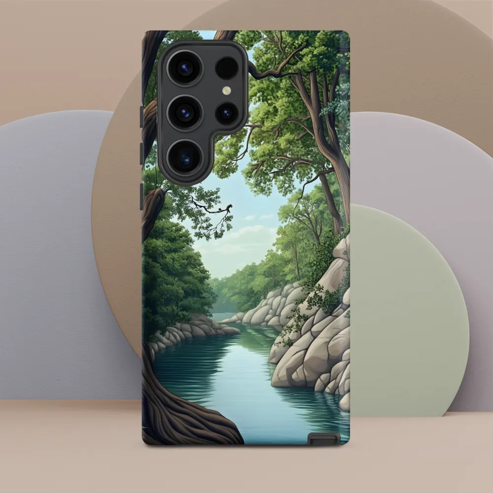 Tranquil Reflections: A Serene River Landscape