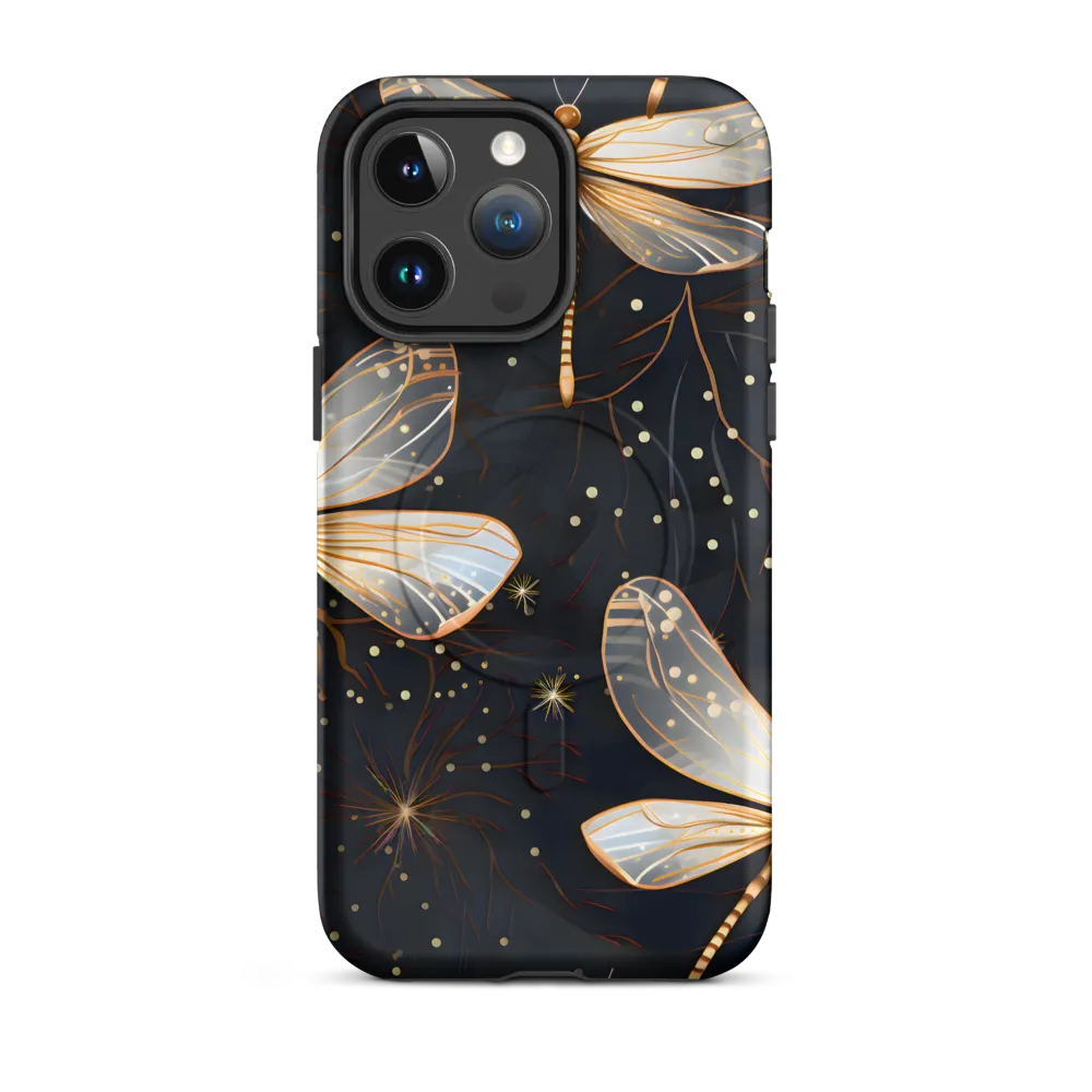 Ethereal Dance: Dragonflies in a Midnight Garden