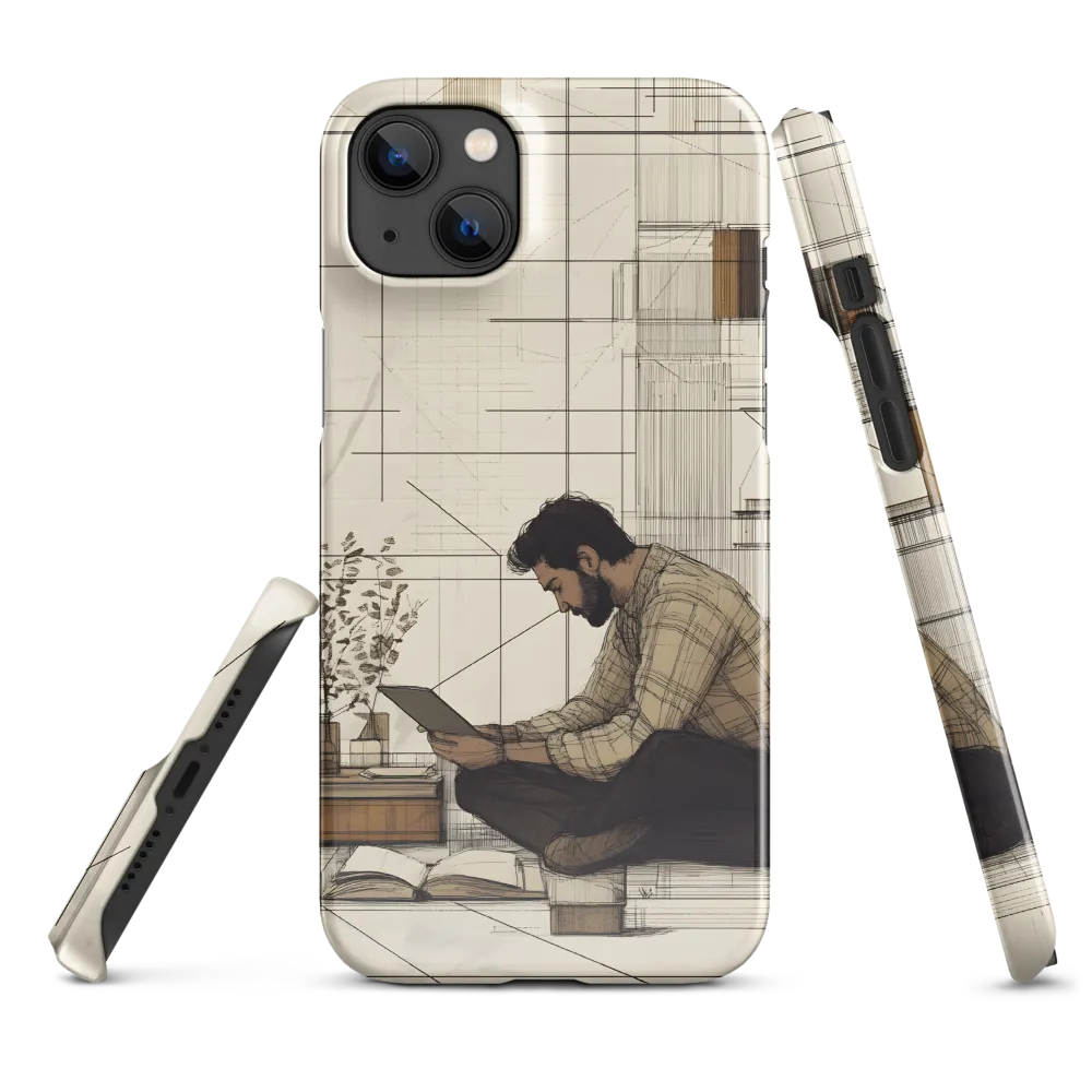 Quiet Reflections in Line | Phone Case |  14 Plus | Snap Case | Glossy