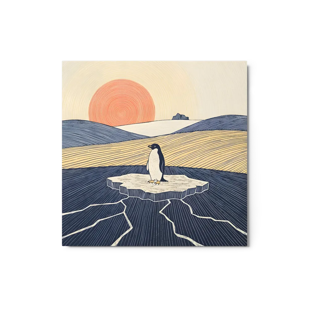 Solitary Penguin 
 Metal Print | 12″x 12″