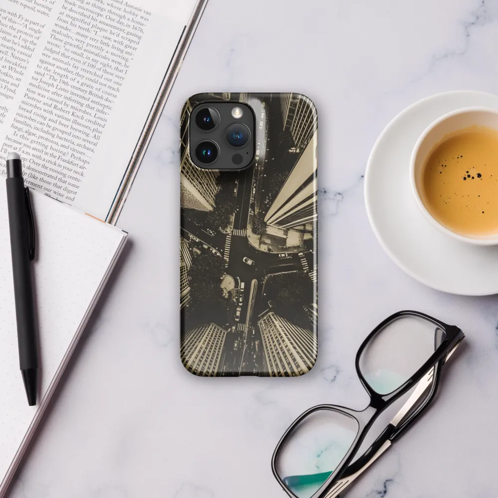 Urban Symphony: Aerial Perspective of City Life | Phone Case |  16 Pro Max | Snap Case | Glossy