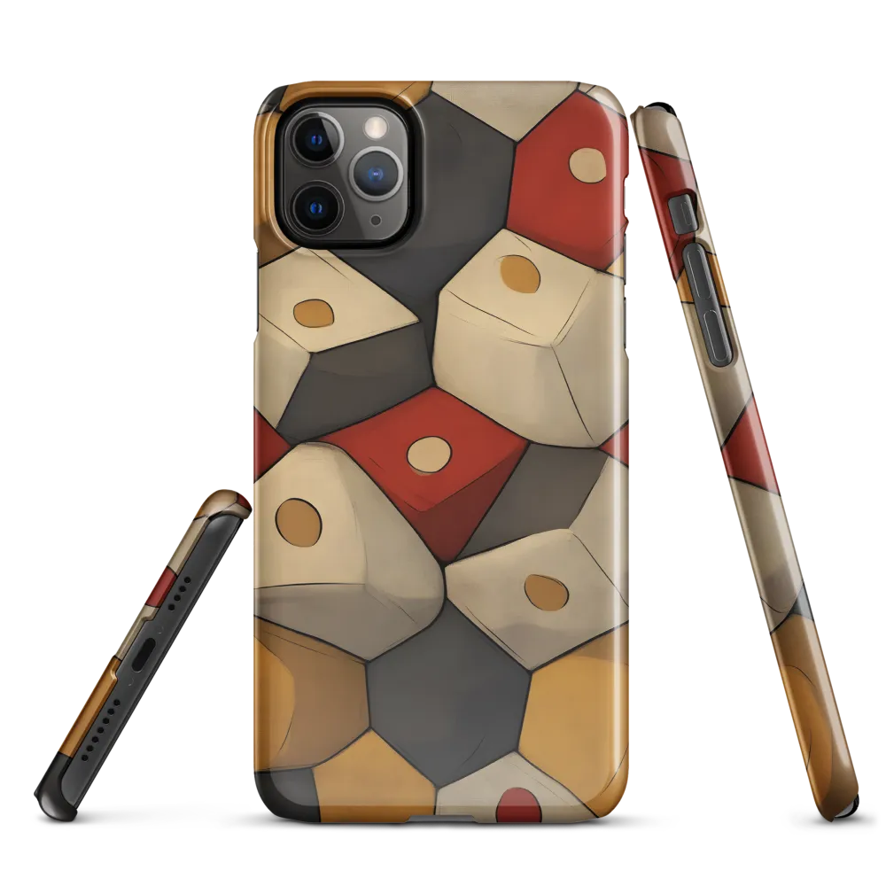 Interlocking Hexagons: An Abstract Dance of Color | Phone Case |  11 Pro Max | Snap Case | Glossy