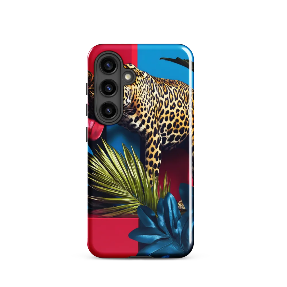 Playful Leopard in Vibrant Paradise