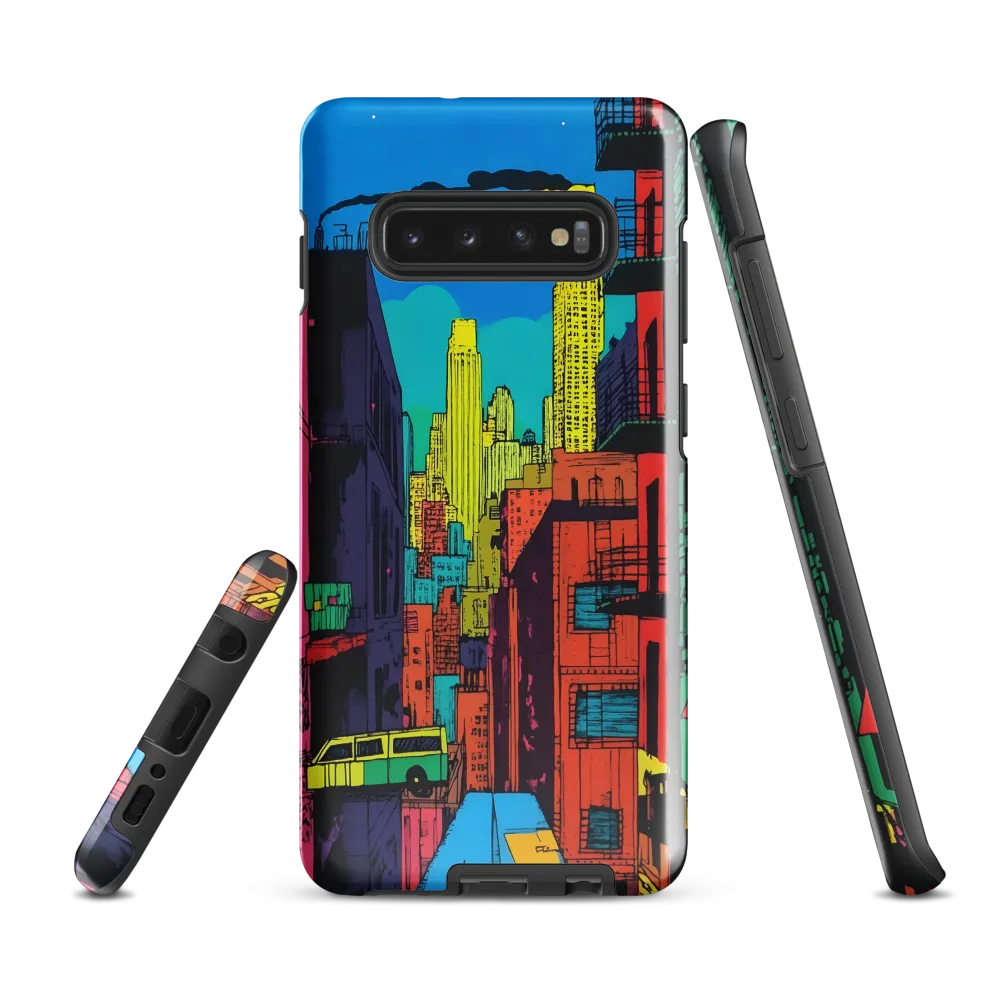 Urban Vibrance: A Pop Art Cityscape | Phone Case |  S10 Plus | Tough Case | Glossy