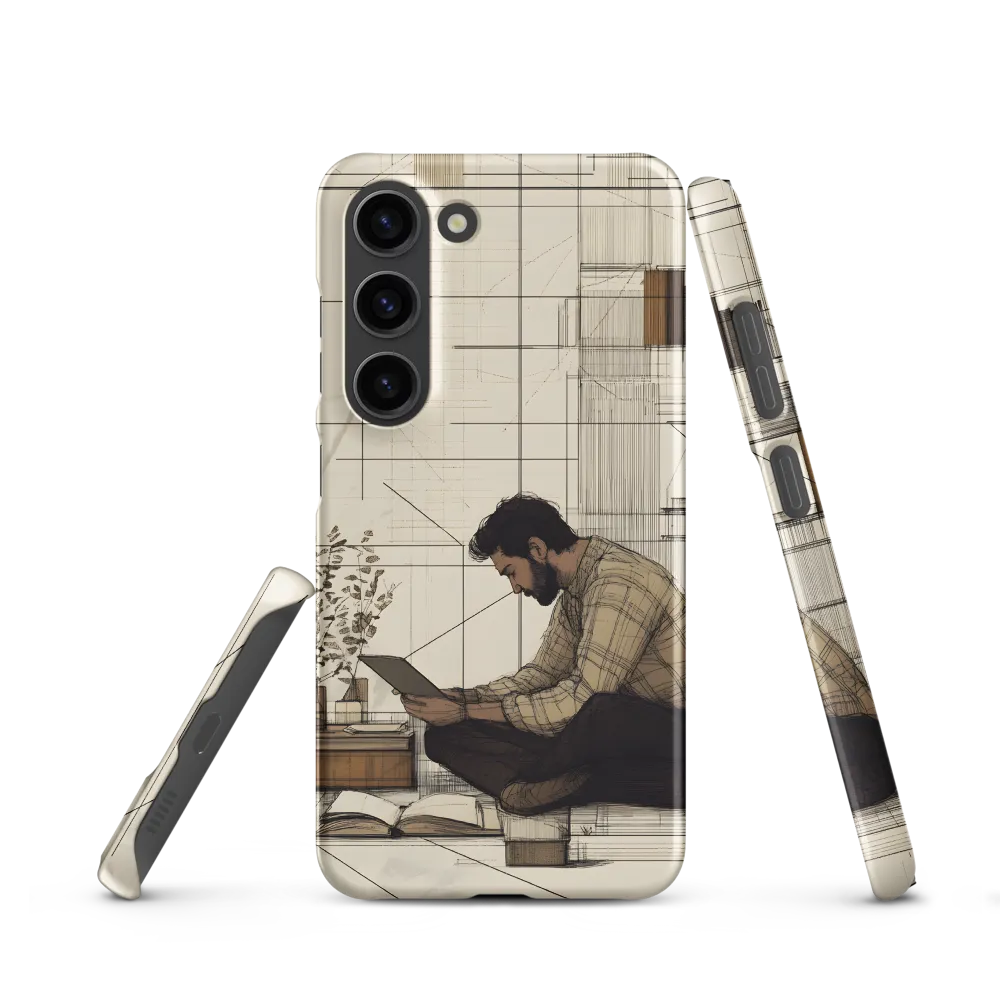 Quiet Reflections in Line | Phone Case |  S23 | Snap Case | Matte
