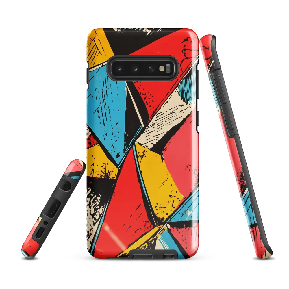 Dancing Triangles in Technicolor | Phone Case |  S10 Plus | Tough Case | Glossy