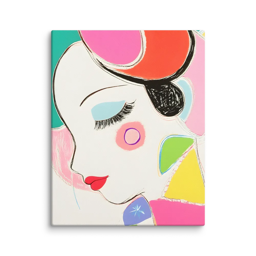 Whimsical Portrait in Colorful Abstraction | Canvas | 11″×14″