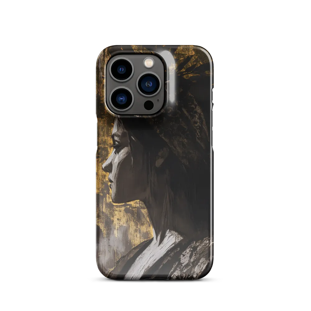 Golden Elegance: A Modern Profile Portrait