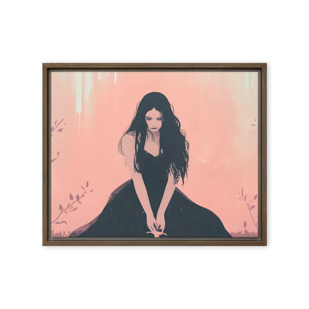 The Guardian of Solitude | Canvas with Brown Frame | 16″×20″