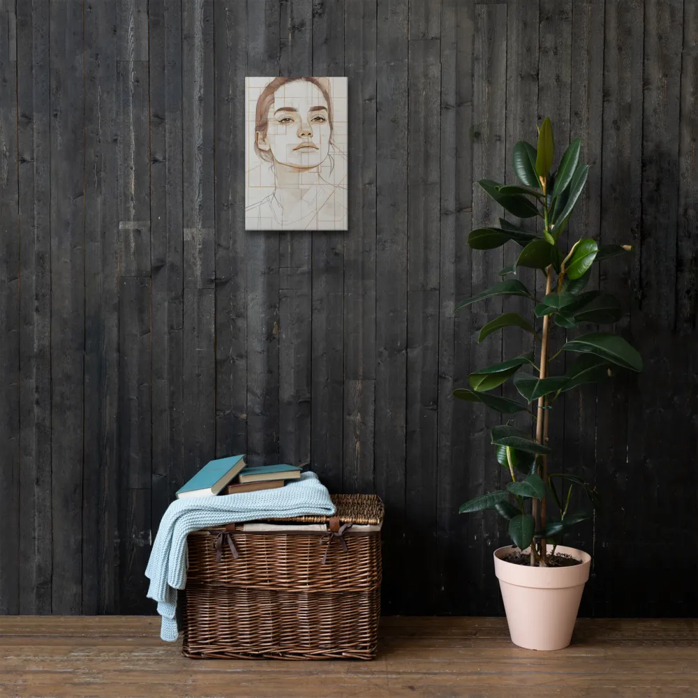 Geometric Serenity: A Minimalist Portrait