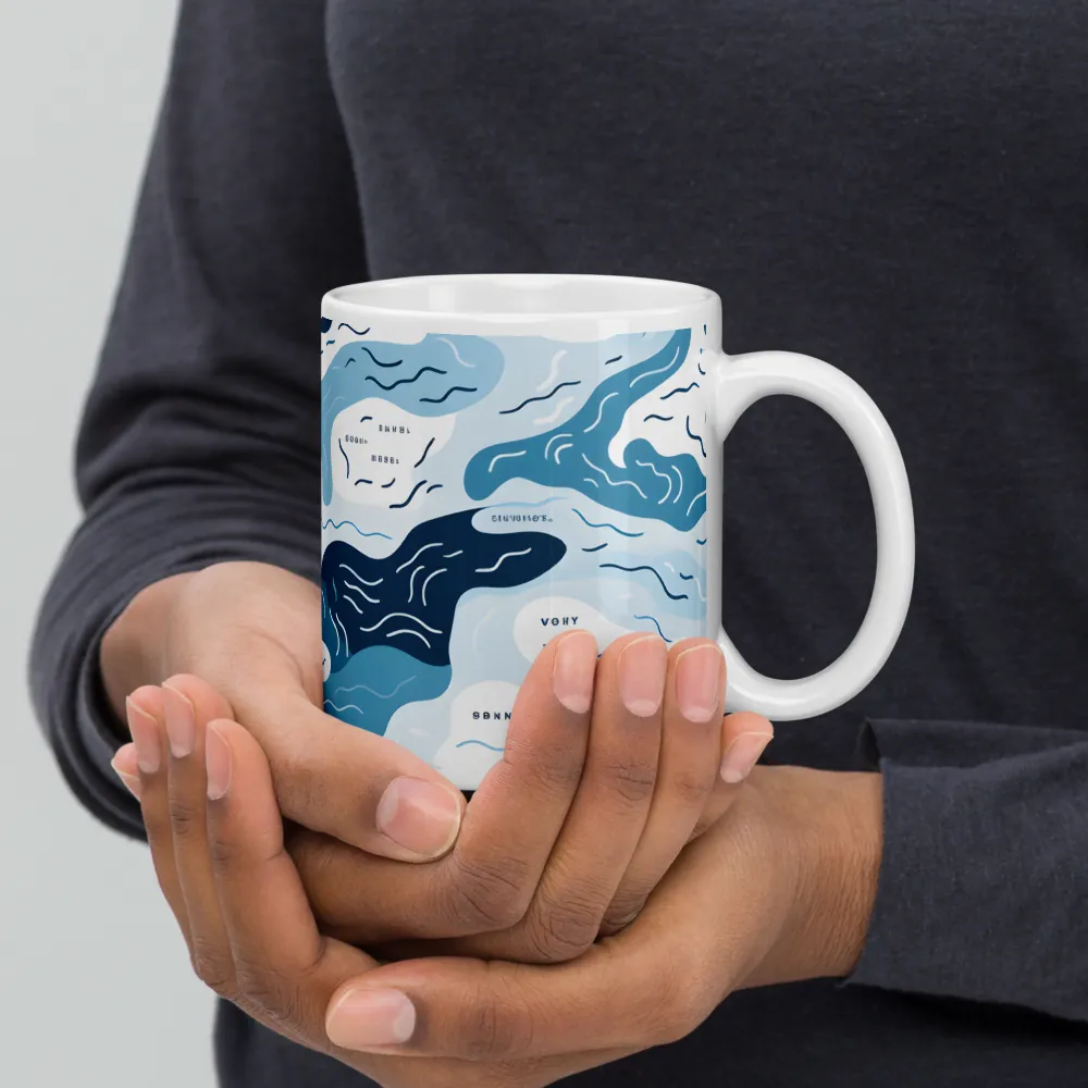 Flowing Waters: An Abstract Journey | Mugs | Multiple Sizes & Colors