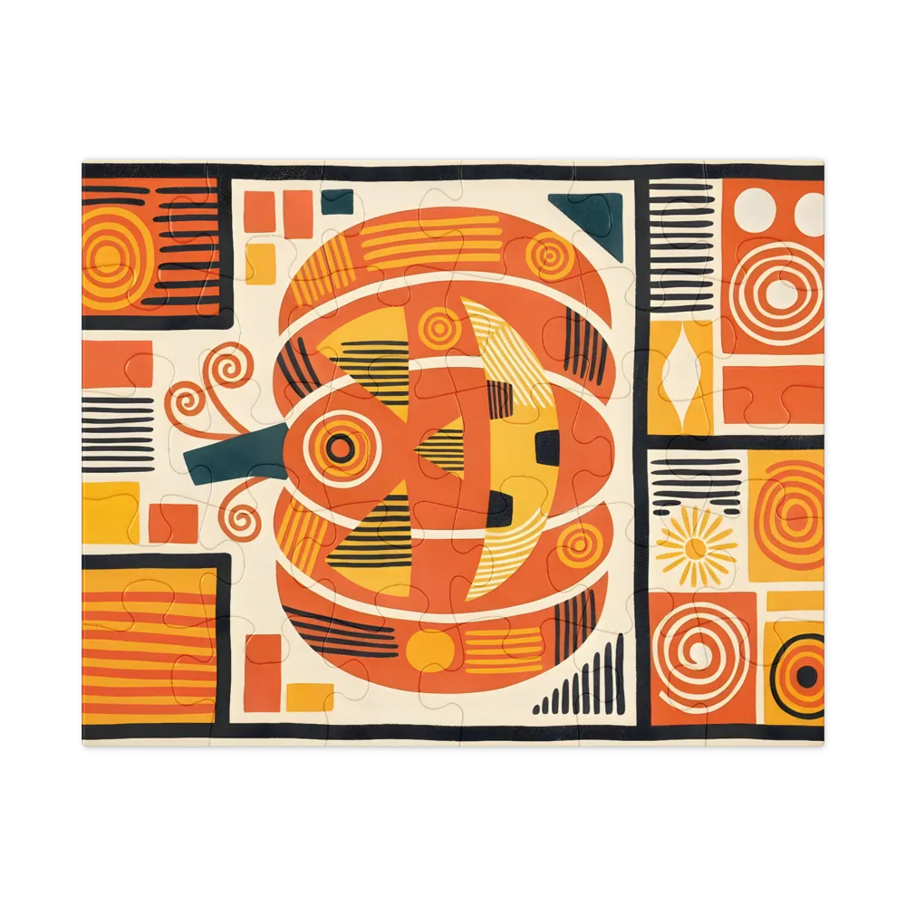 Mid-Century Jack-o'-Lantern 
 Jigsaw Puzzle in Tin Box