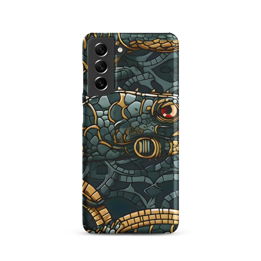 Reptilian Elegance: A Digital Art Nouveau Tapestry