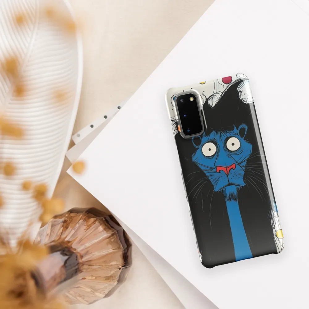 Whimsical Blue Lion