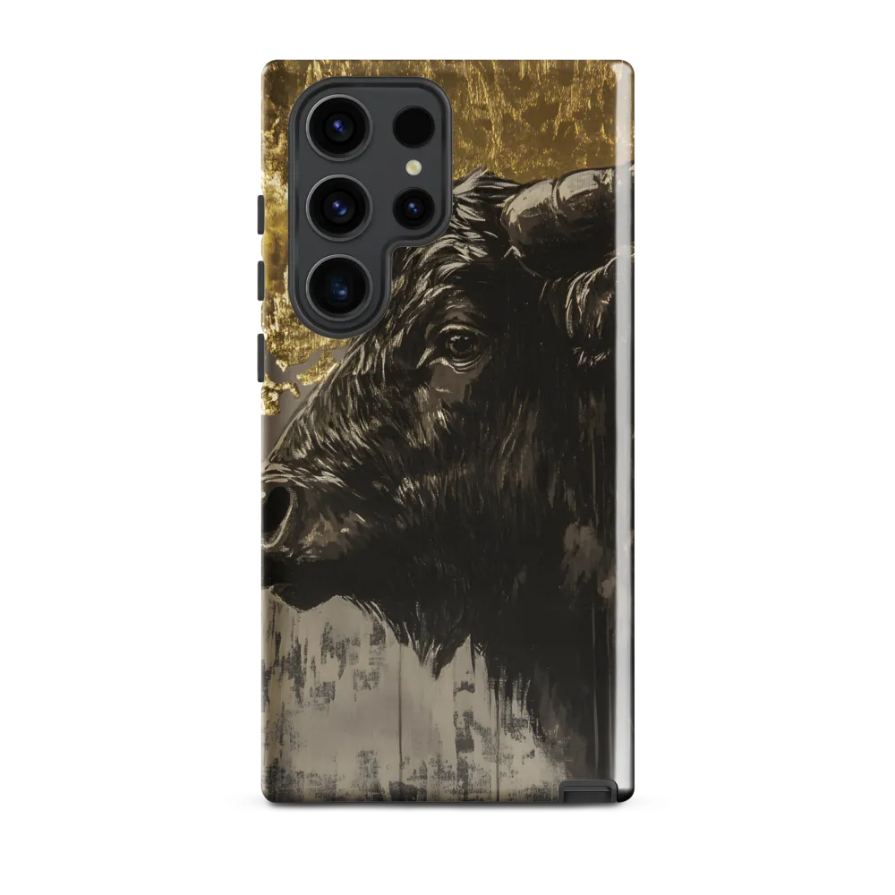 Majestic Bull Against the Golden Horizon