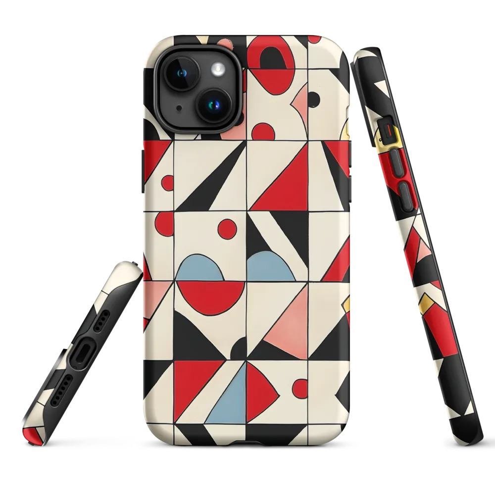 Dynamic Geometric Harmony | Phone Case |  15 Plus | Tough Case | Matte