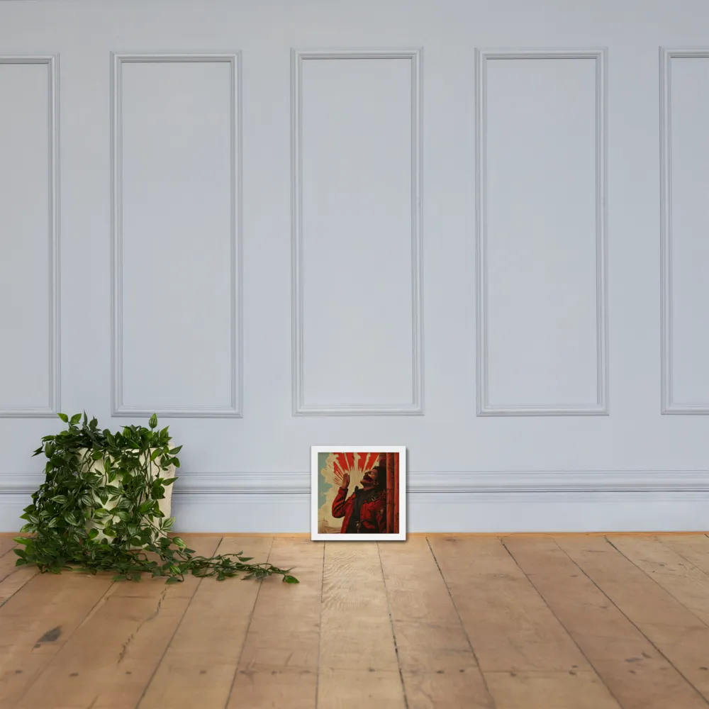 Defiant Echoes of Ruin | Poster with White Frame | 10″×10″