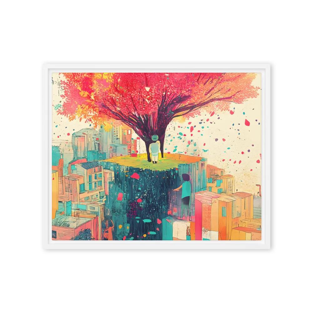 Whispers of Urban Dreams | Canvas with White Frame | 16″×20″
