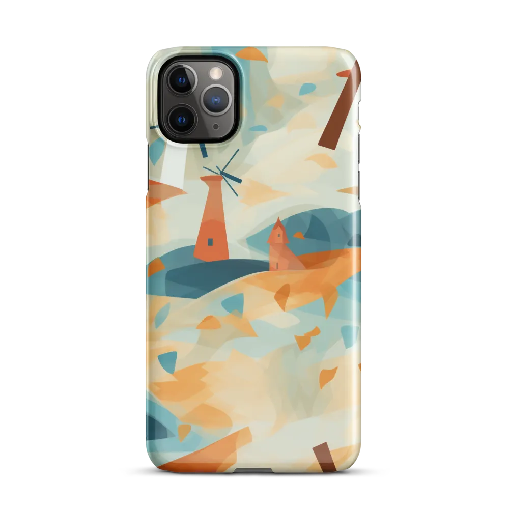 Whimsical Windmills in a Tranquil Landscape | Phone Case |  11 Pro Max | Snap Case | Glossy