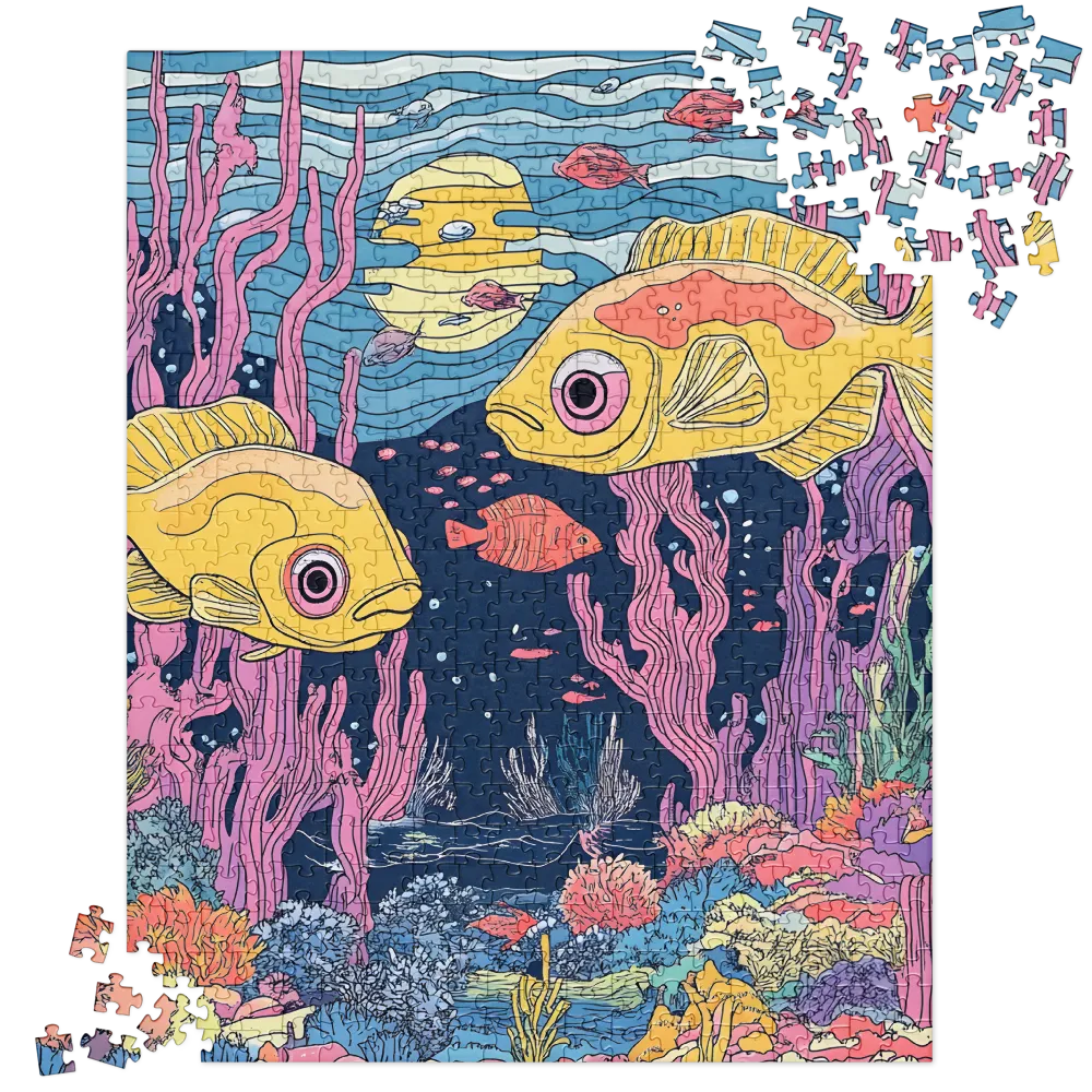 Underwater Dreamscape: A Playful Encounter | Jigsaw Puzzle | 520 pieces