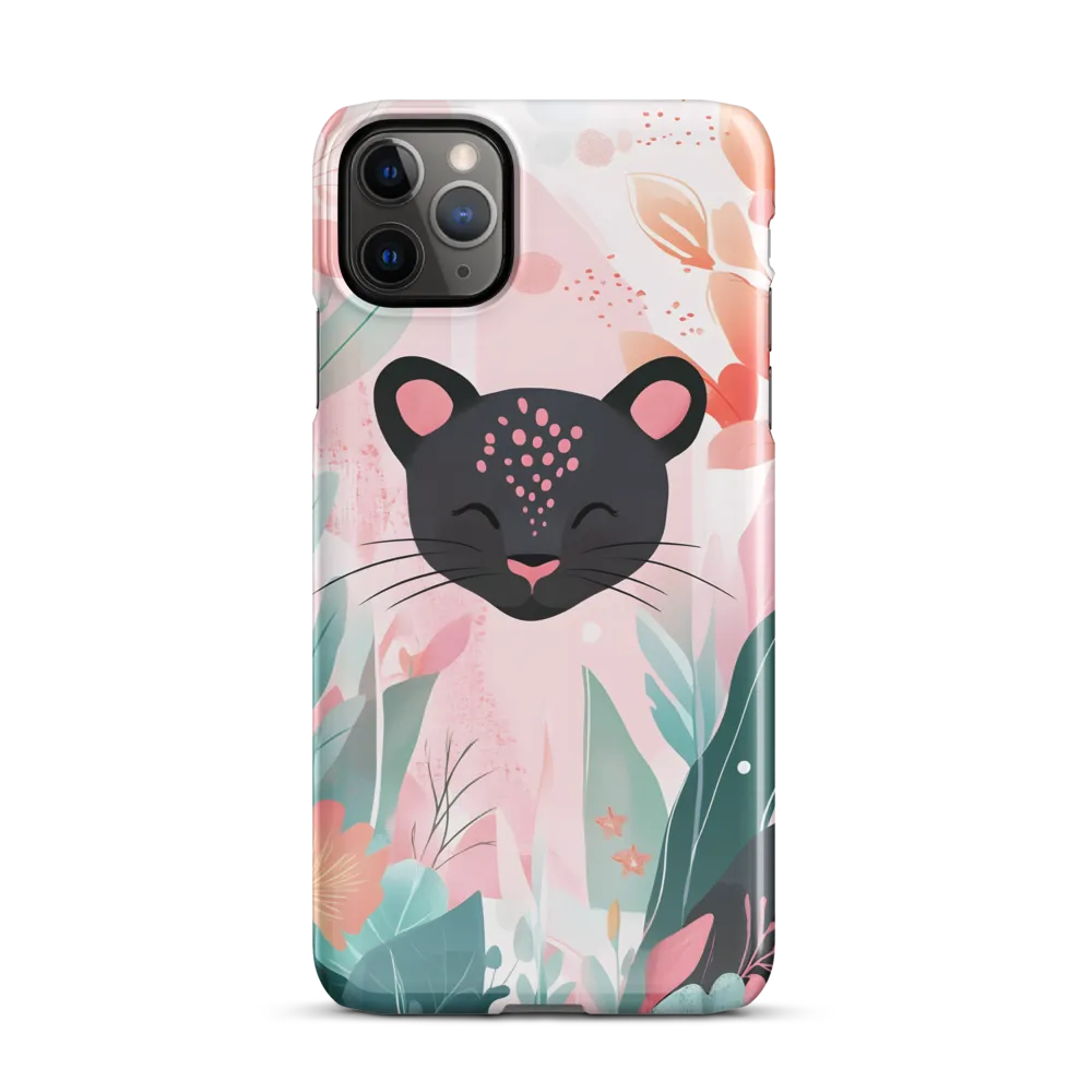 Whimsical Panther in Bloom | Phone Case |  11 Pro Max | Snap Case | Glossy