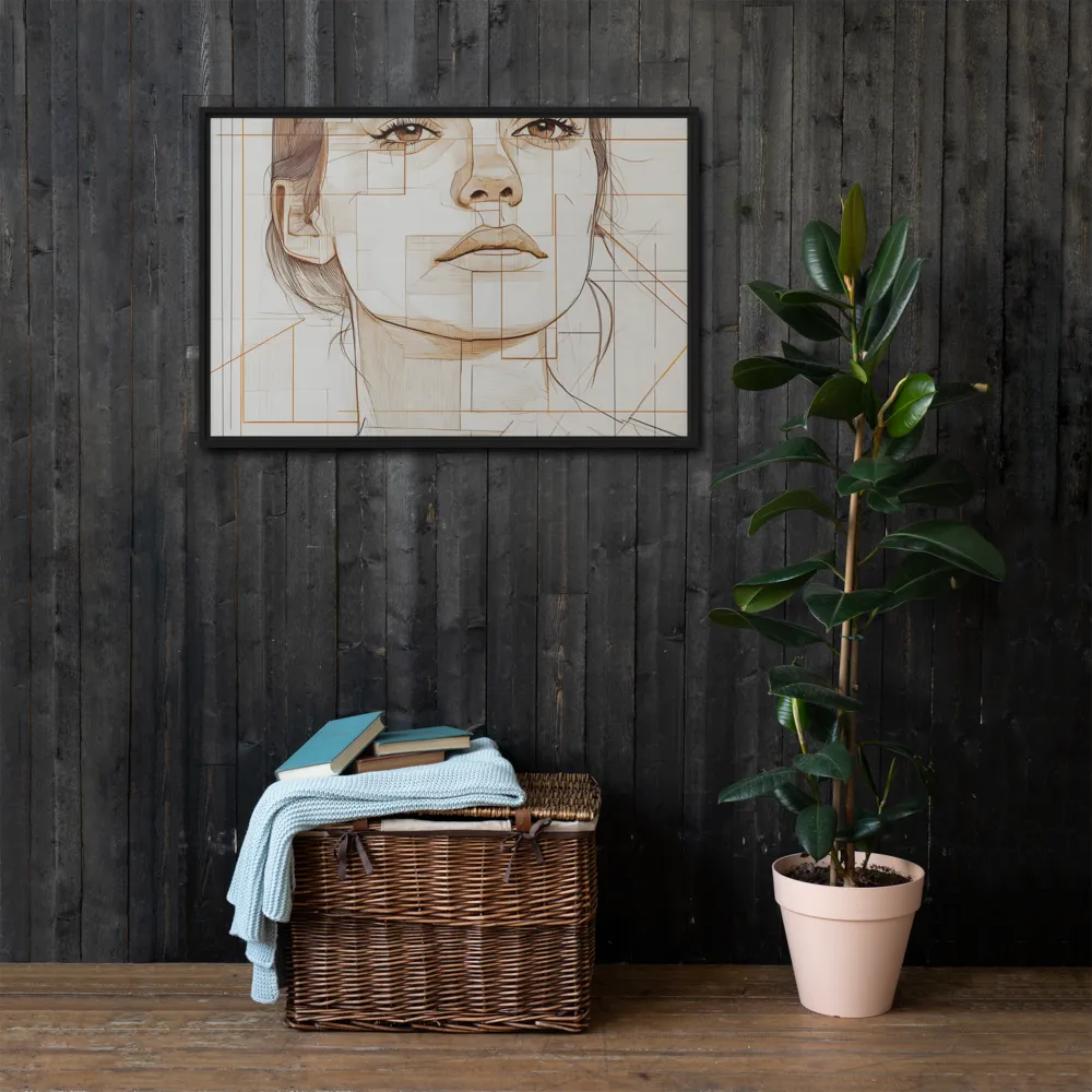 Geometric Serenity: A Minimalist Portrait