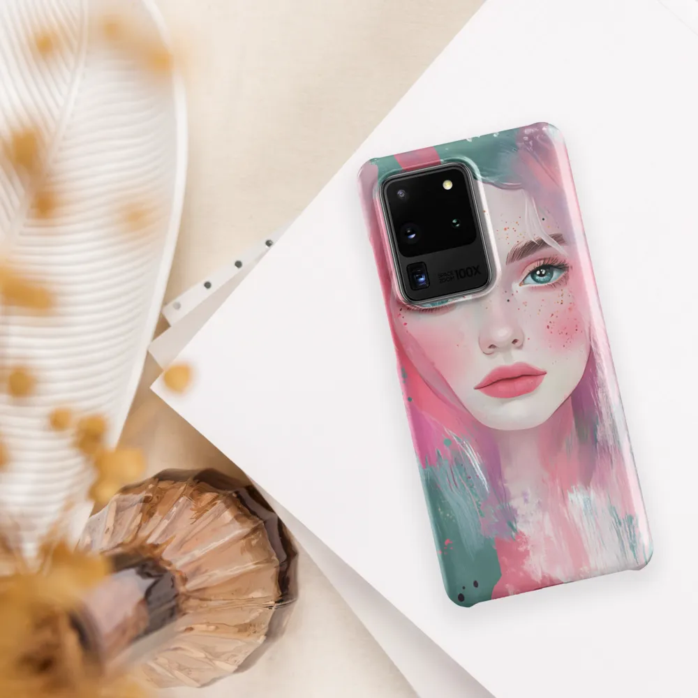 Dreamy Serenity: A Contemporary Portrait | Phone Case |  S20 Ultra | Snap Case | Matte