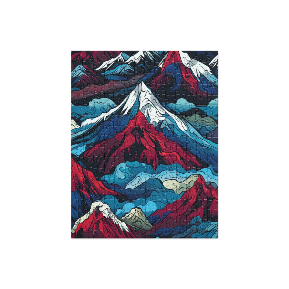 Mountain Majesty: An Abstract Voyage | Jigsaw Puzzle | 252/520 pieces