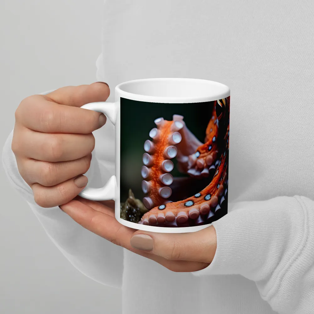 Curiosity of the Deep: The Orange Octopus | Mug with White inside | 11 oz