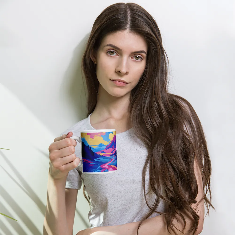 Dreamscape: The Serene River | Mug with White inside | 11 oz