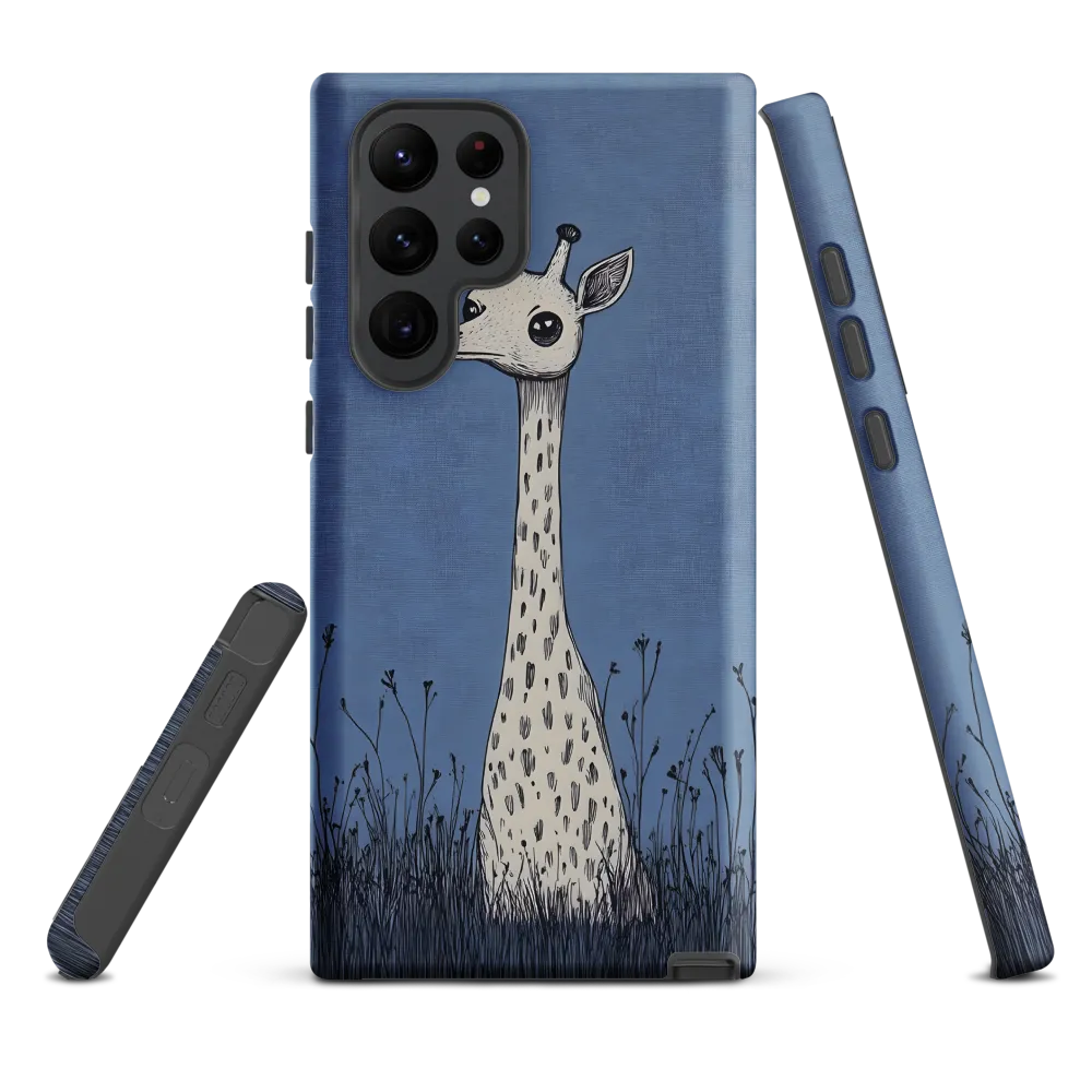 Whimsical Giraffe in Blue