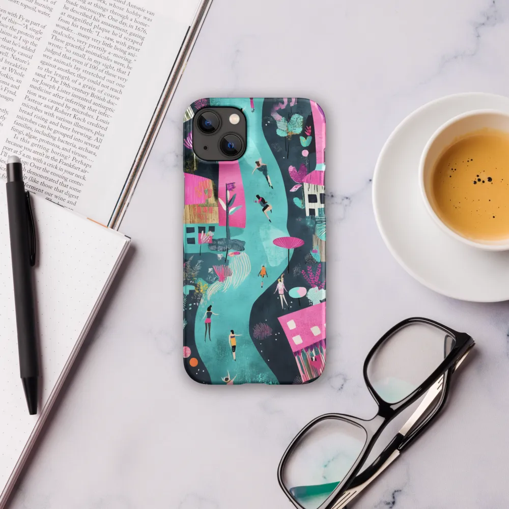 Whimsical Journey Through a Vibrant Landscape | Phone Case |  14 Plus | Snap Case | Matte