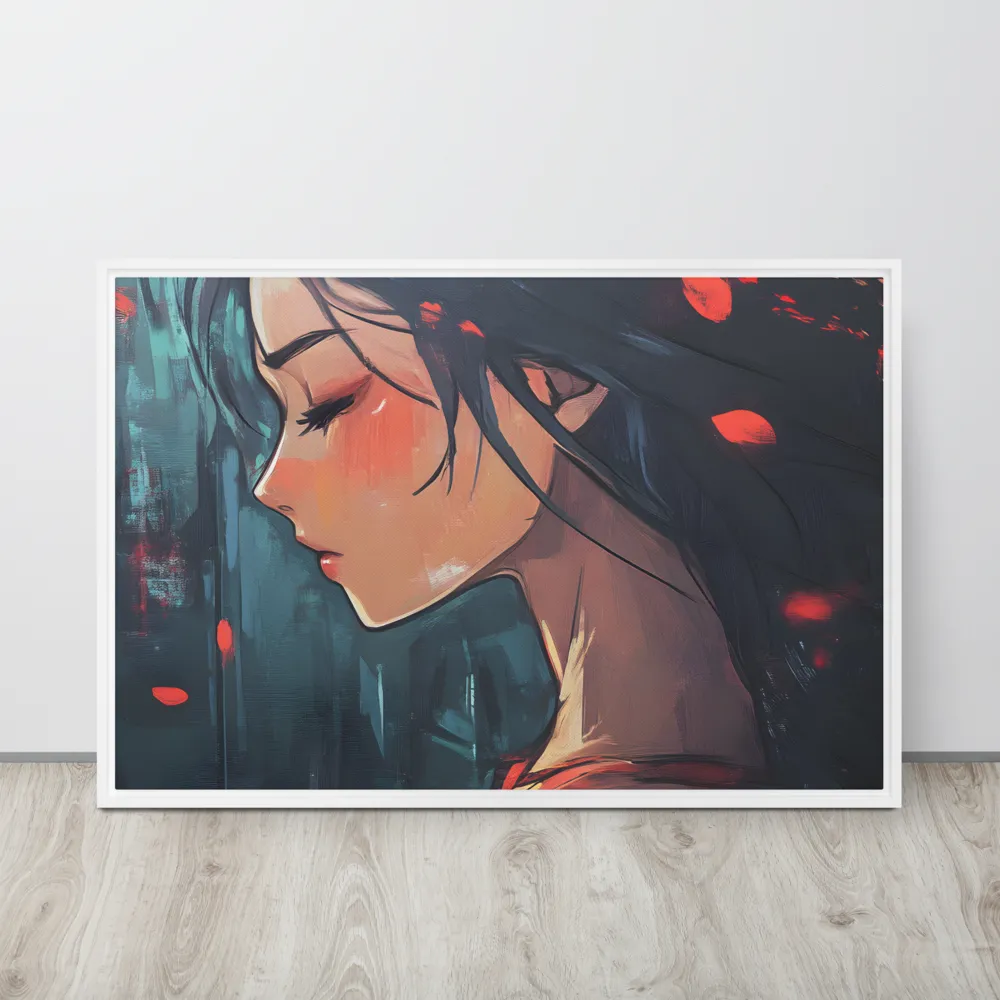 Whispers of Melancholy | Canvas with White Frame | 24″×36″