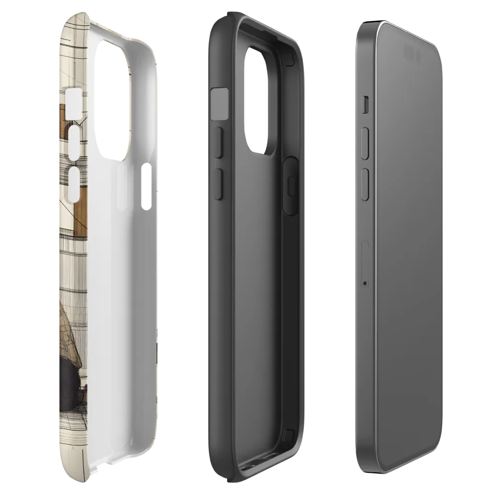 Quiet Reflections in Line | Phone Case |  14 Pro Max | Tough Case | Matte