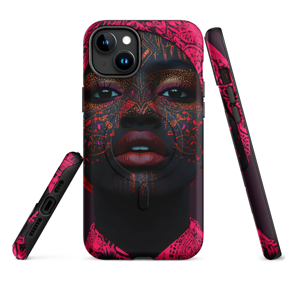 Neon Adornments: A Portrait of Cultural Expression