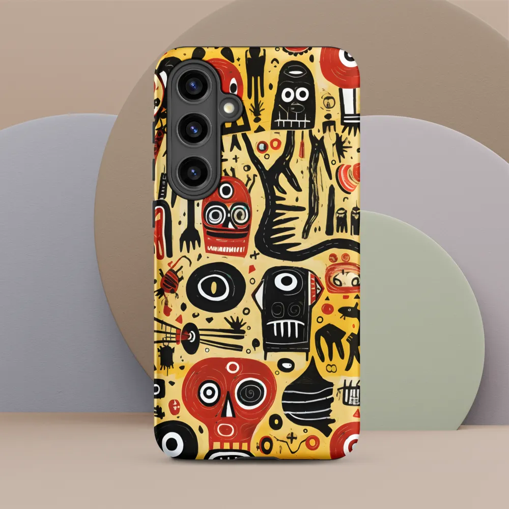 Abstract Encounters: A Dance of Faces and Symbols