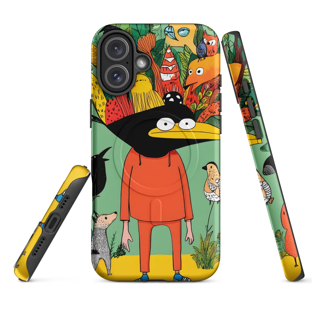 Whimsical Encounter in a Colorful Jungle