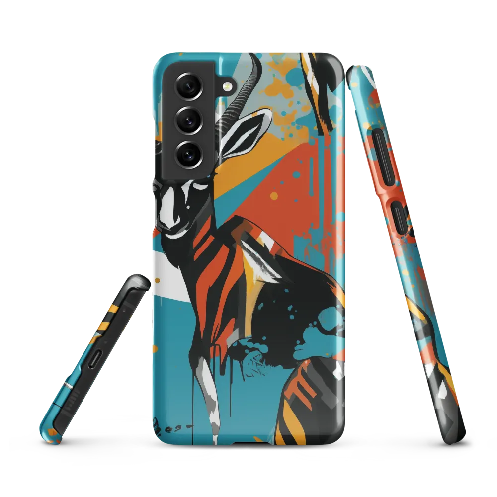 Dynamic Antelope in Vivid Abstract