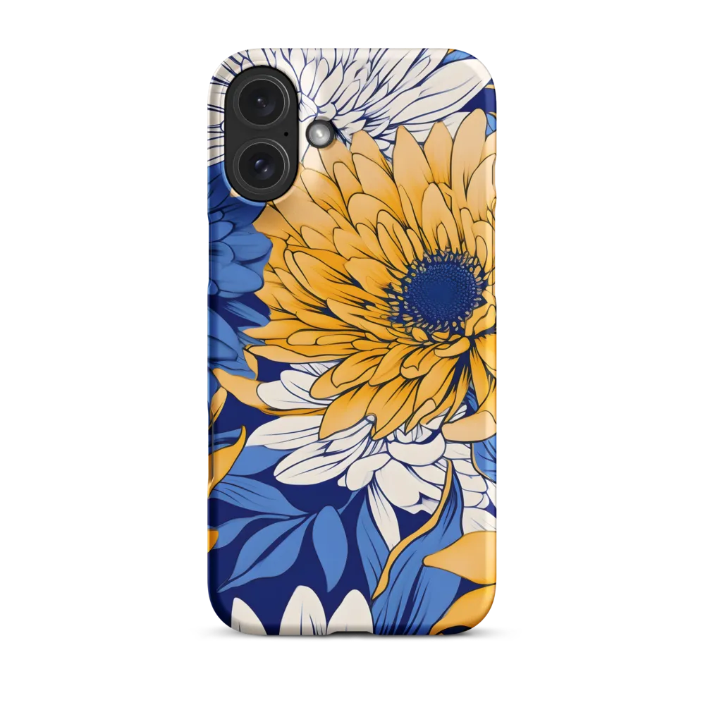 Floral Harmony in Blue and Yellow